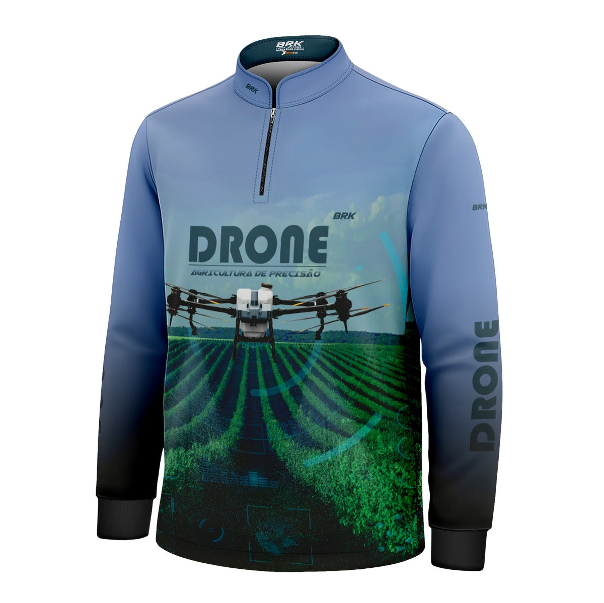 Camisa Infantil Agro Brk Drone Pulverizador com Proteção Solar UV50+ - Brk Agro