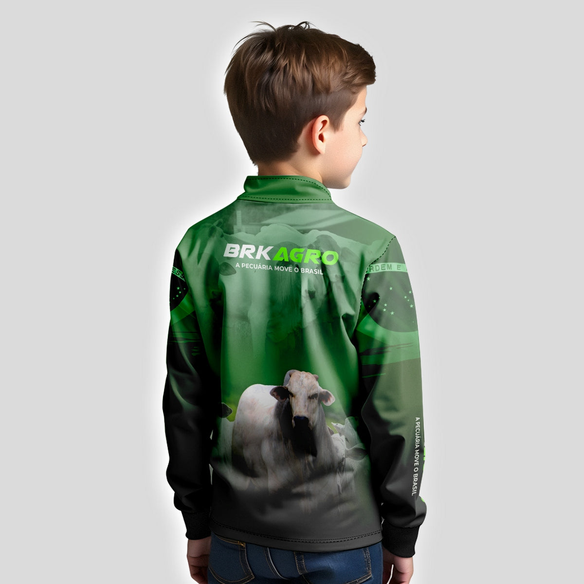 Camisa Infantil Agro Brk Nelore com UV50+ - Brk Agro