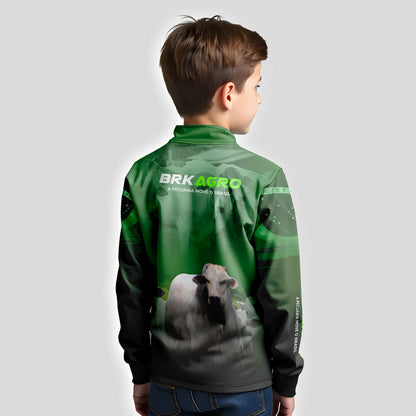 Camisa Infantil Agro Brk Nelore com UV50+ - Brk Agro