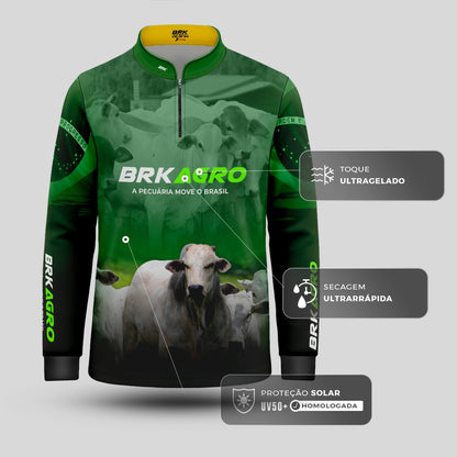 Camisa Infantil Agro Brk Nelore com UV50+ - Brk Agro