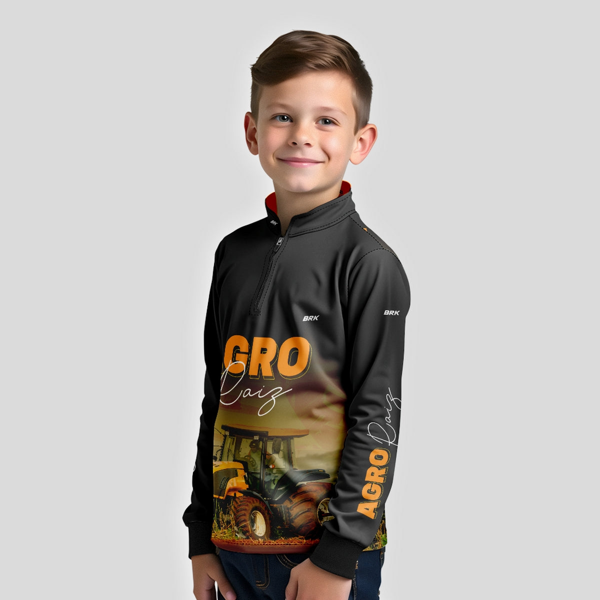 Camisa Brk Agro Infantil Trator Agro Raiz com UV50+ - Brk Agro