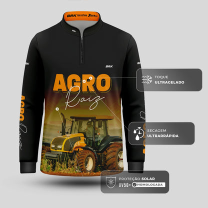 Camisa Brk Agro Infantil Trator Agro Raiz com UV50+ - Brk Agro