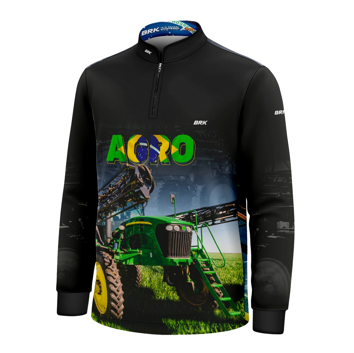 Camisa Brk Agro Infantil Preta Pulverizador Proteção Solar UV50+ - Brk Agro