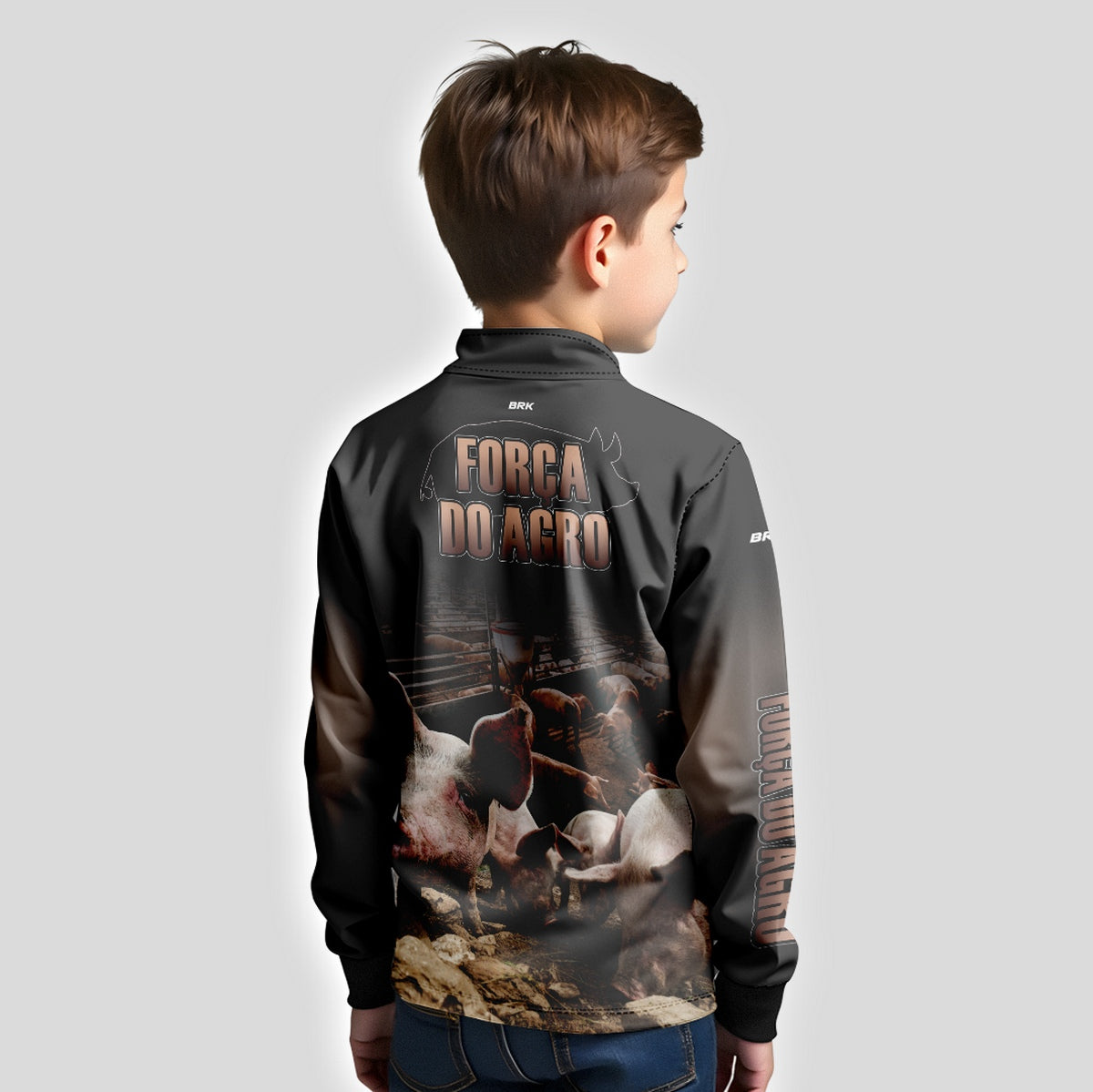 Camisa Brk Agro Suíno cultura UV50+ - Brk Agro