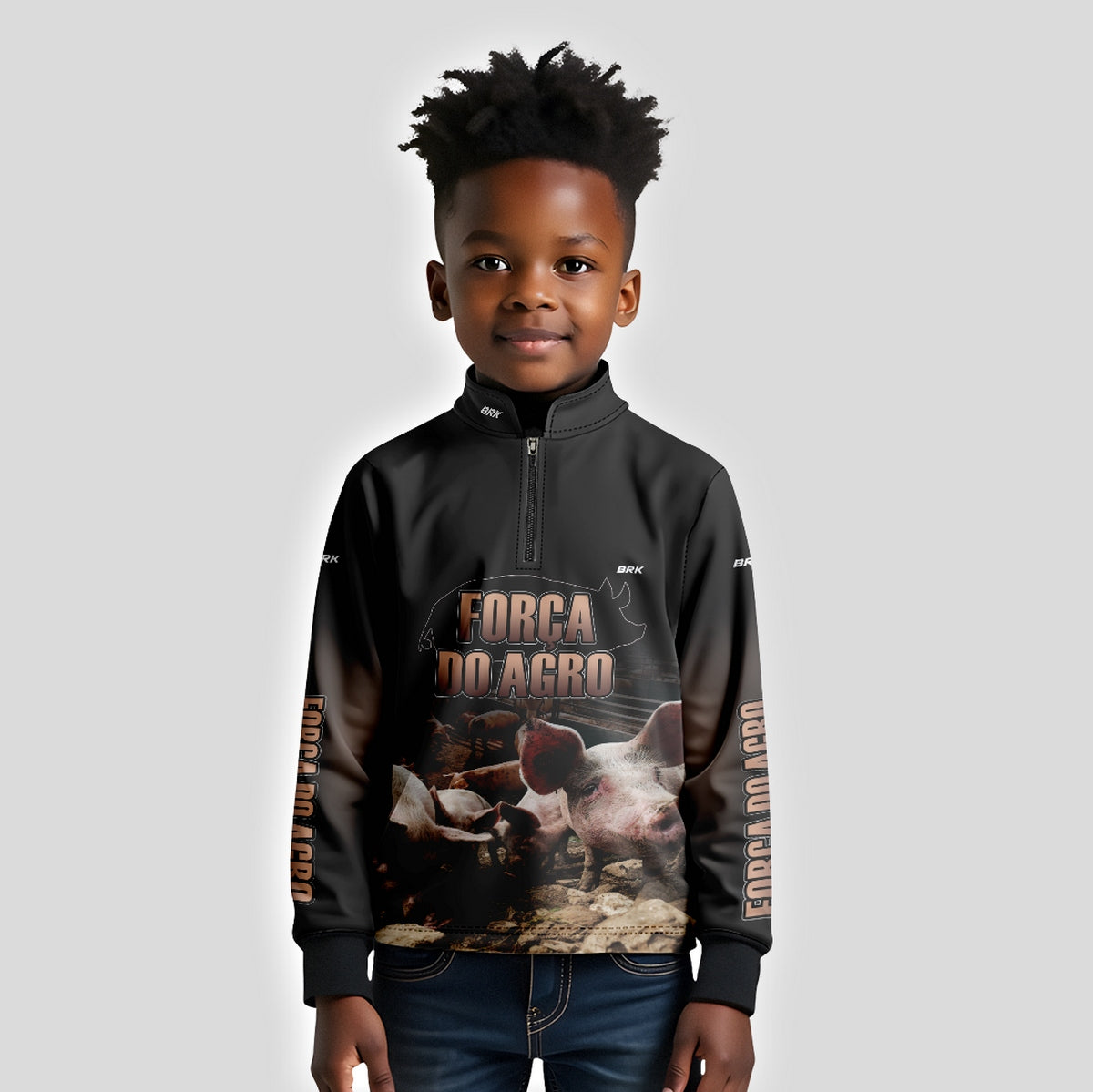 Camisa Brk Agro Suíno cultura UV50+ - Brk Agro