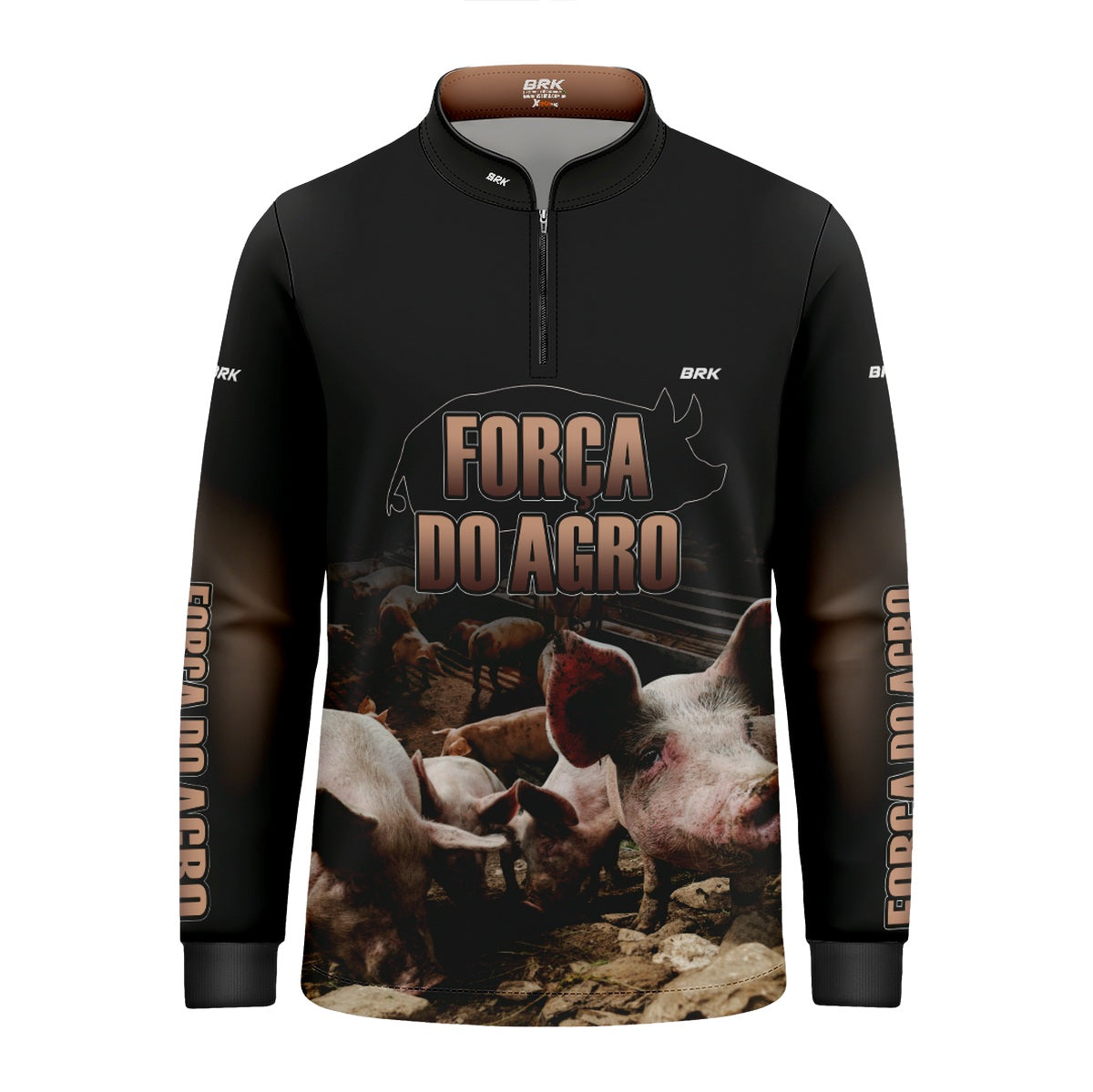 Camisa Brk Agro Suíno cultura UV50+ - Brk Agro