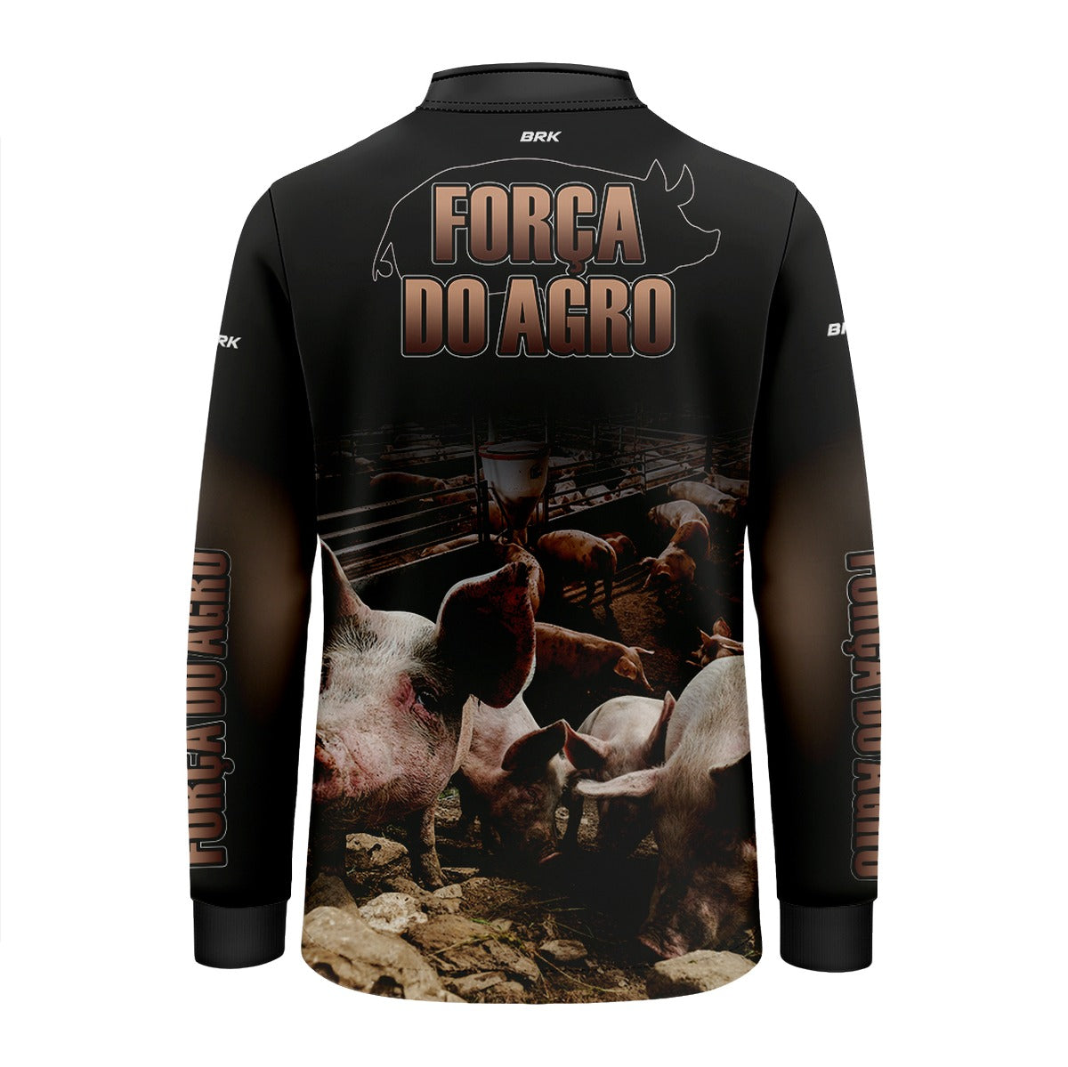 Camisa Brk Agro Suíno cultura UV50+ - Brk Agro