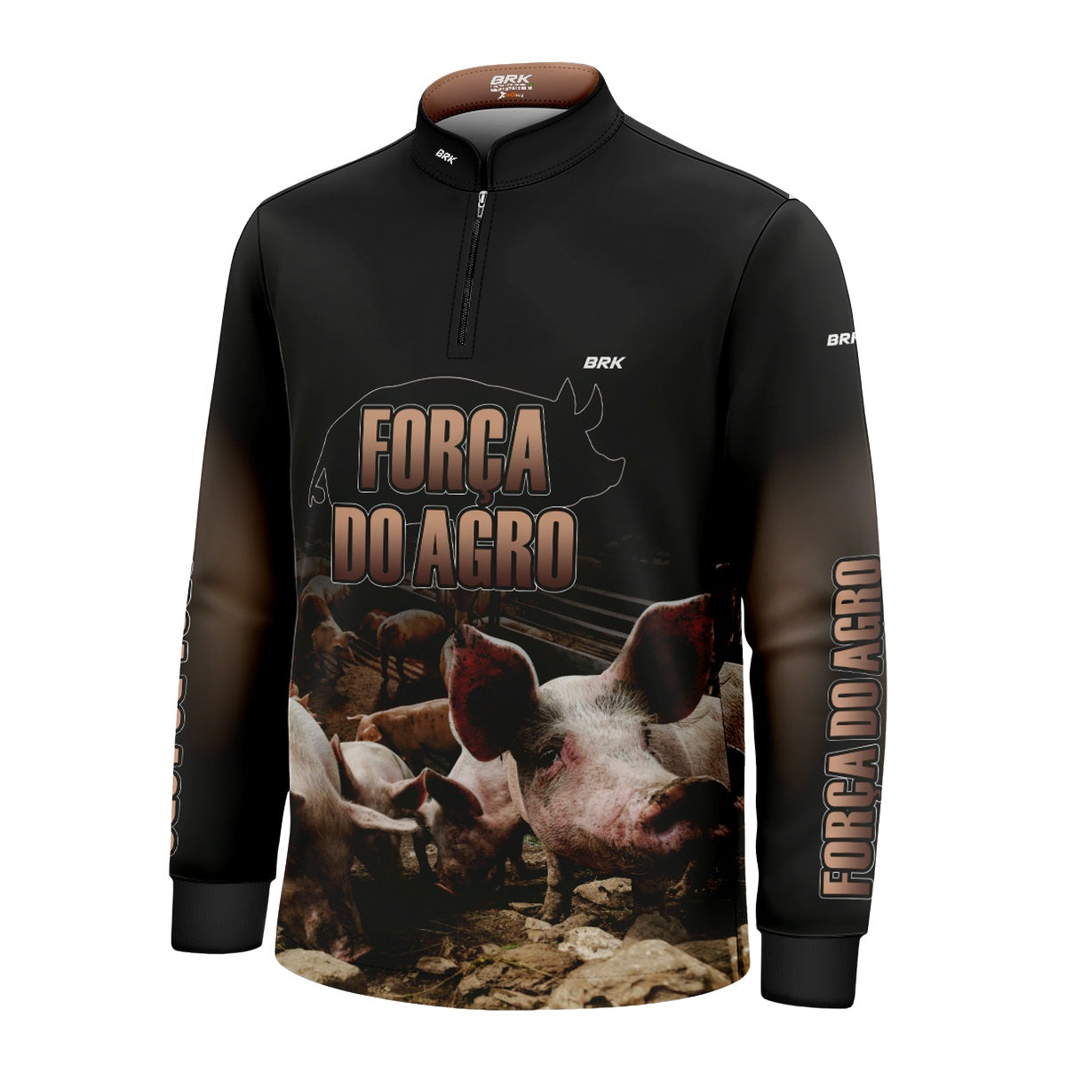 Camisa Brk Agro Suíno cultura UV50+ - Brk Agro