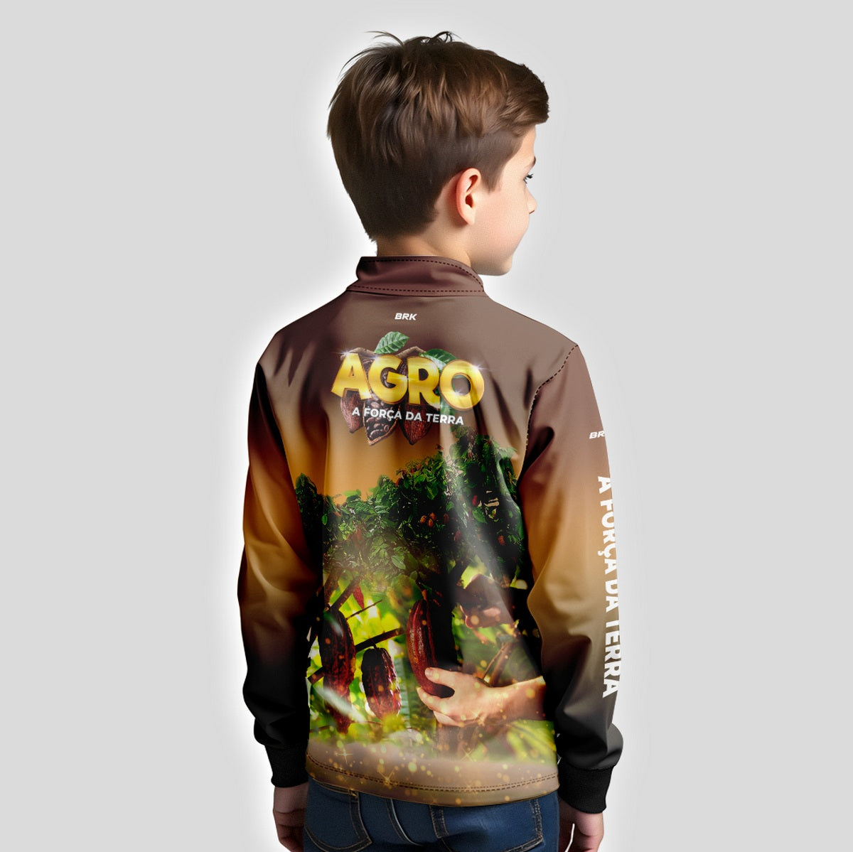 Camisa Infantil Agro Brk Cultivo de Cacau com UV50+ - Brk Agro