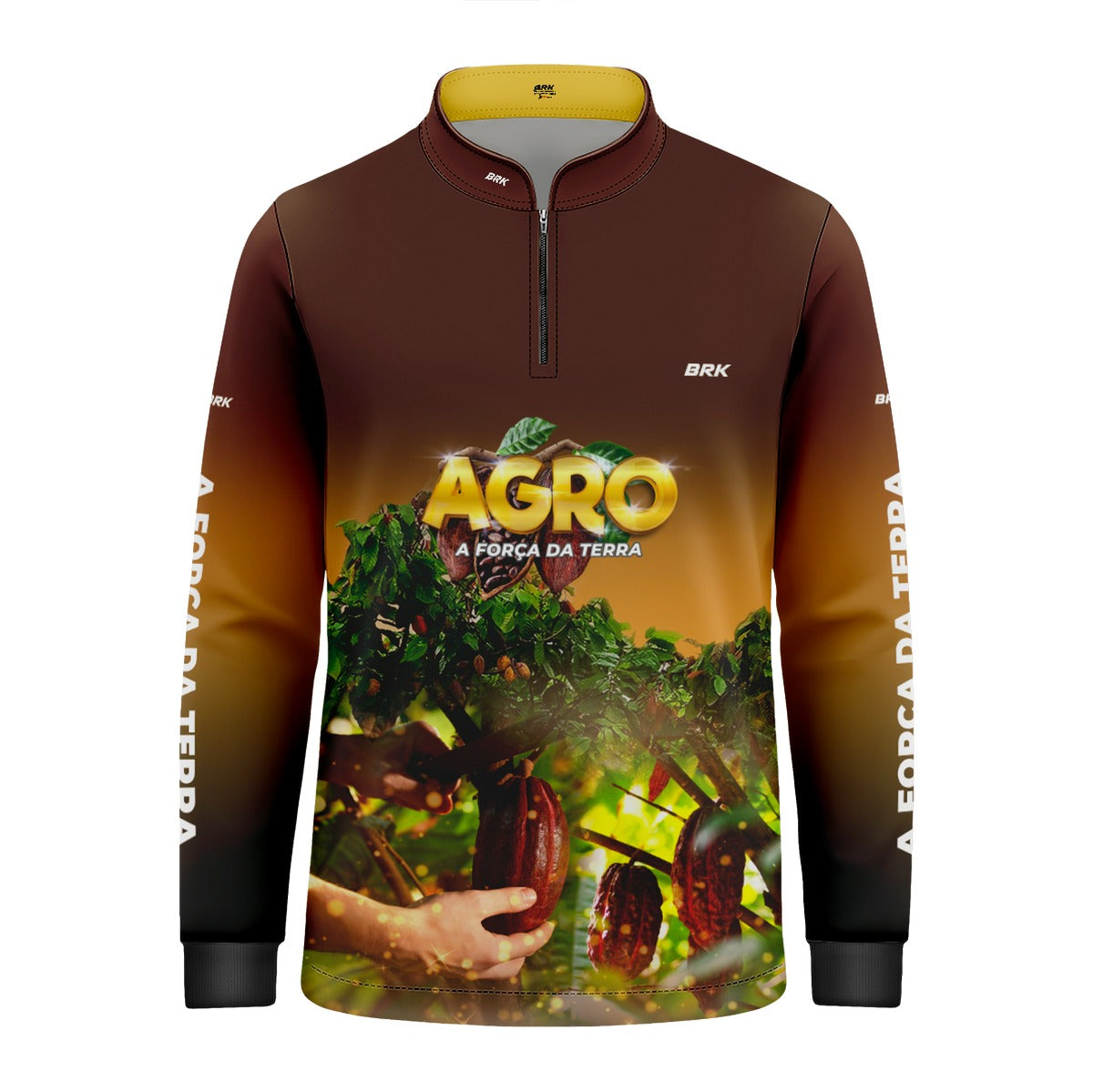 Camisa Infantil Agro Brk Cultivo de Cacau com UV50+ - Brk Agro