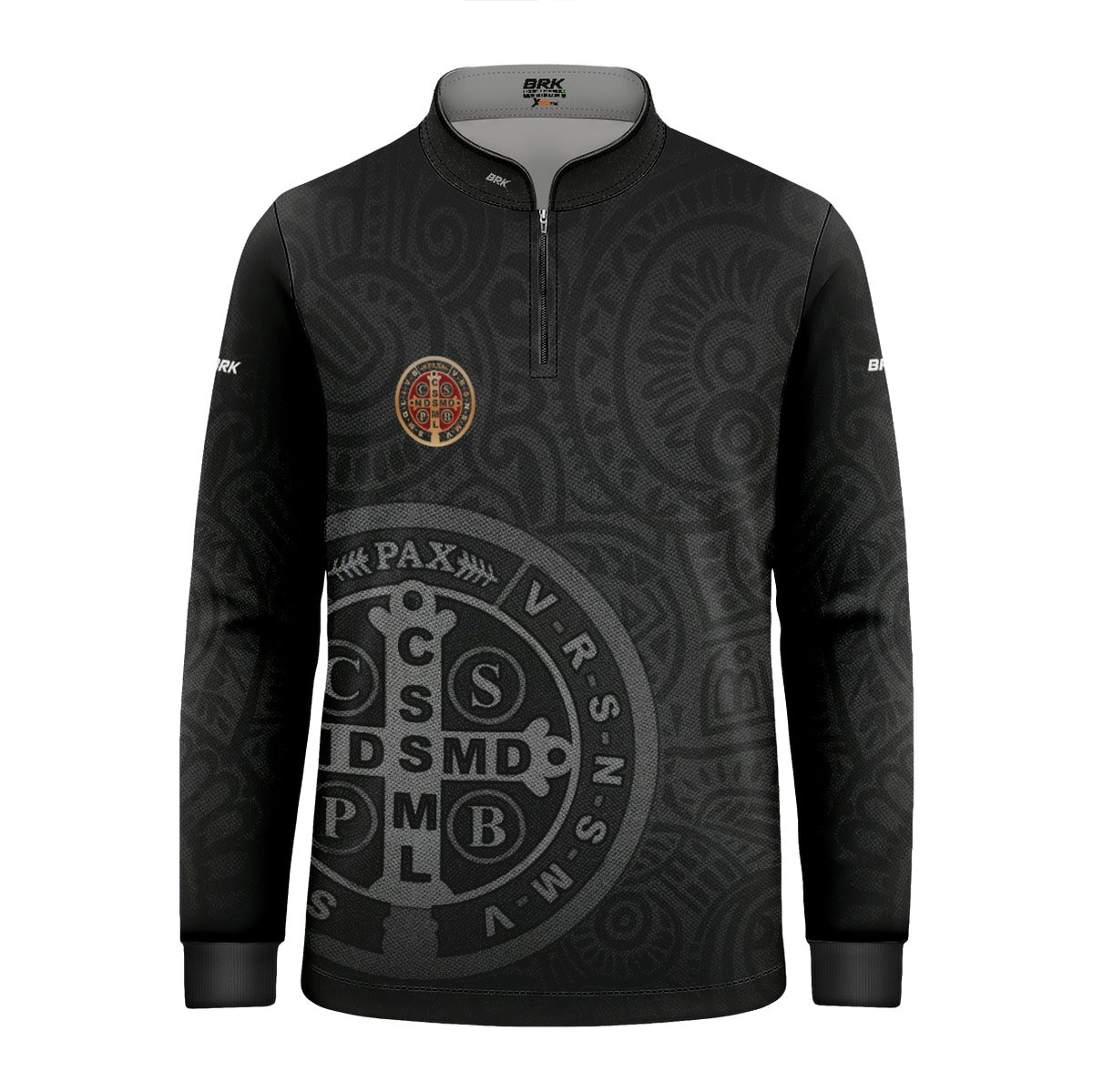 Camisa Infantil Agro Brk São Bento Dourado Preta com Proteção Solar UV50+ - Brk Agro