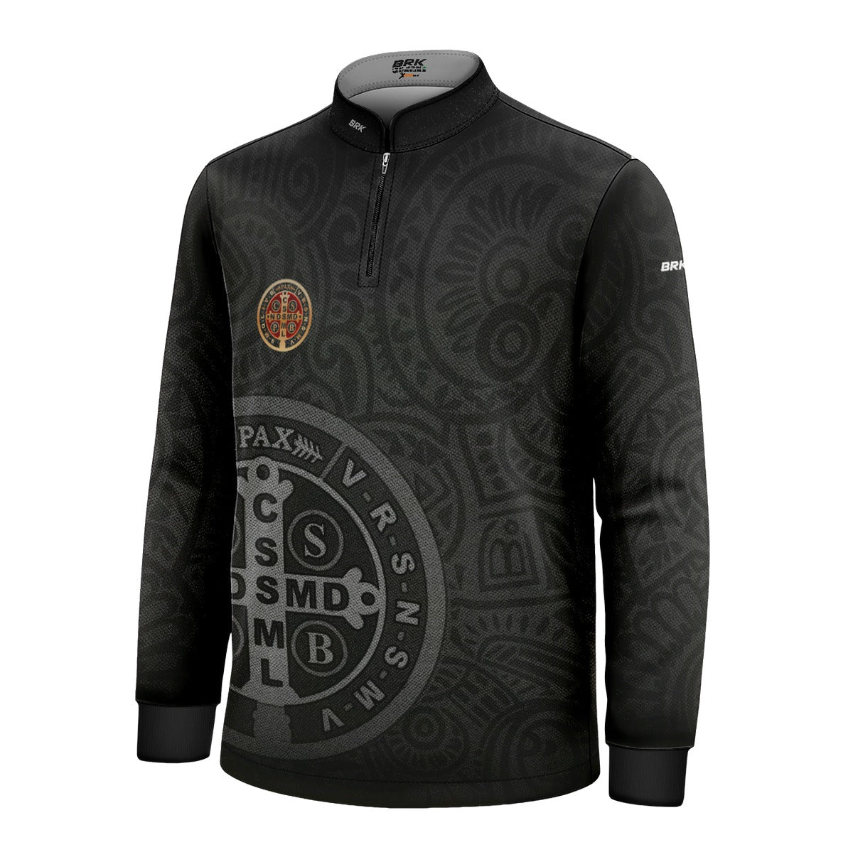 Camisa Infantil Agro Brk São Bento Dourado Preta com Proteção Solar UV50+ - Brk Agro