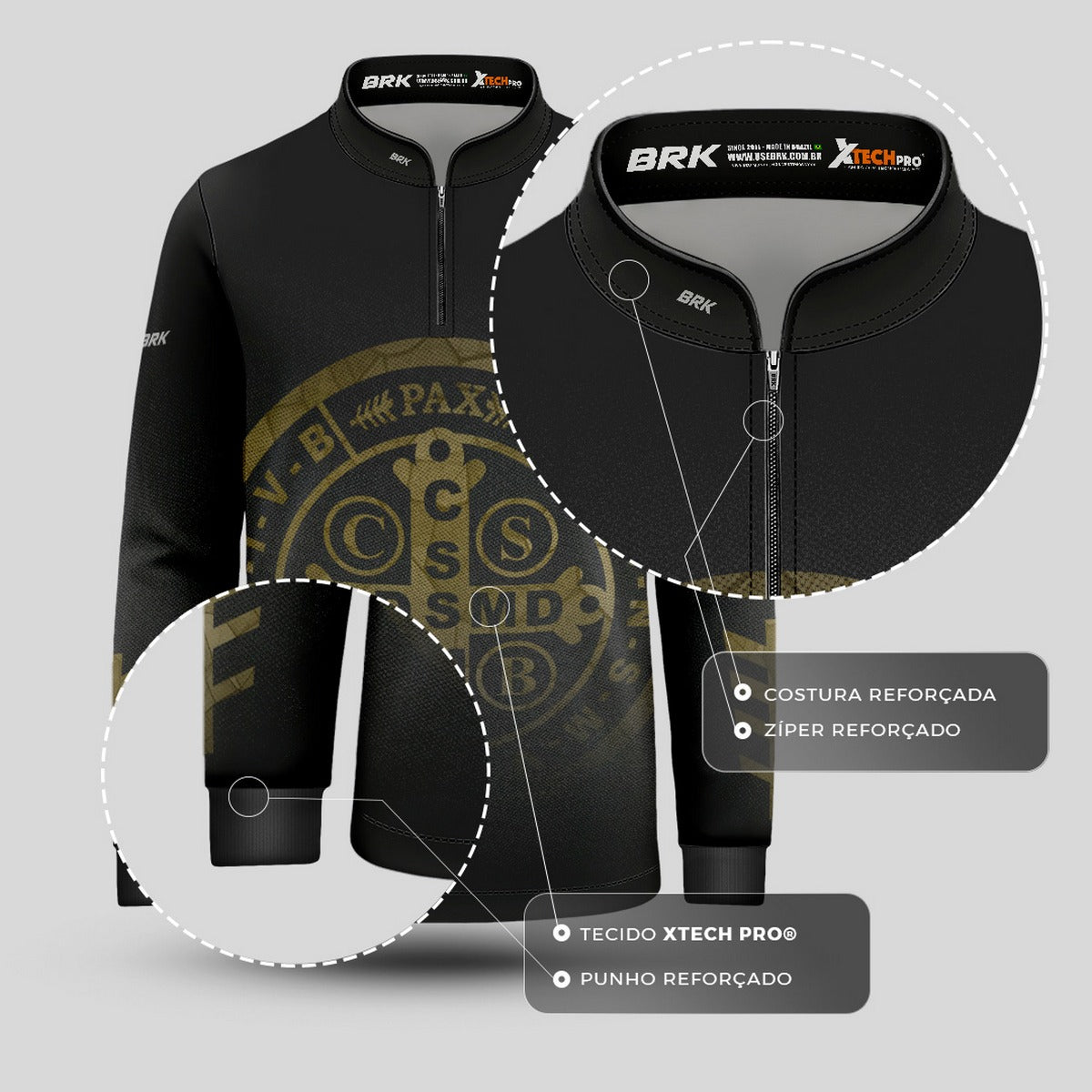 Camisa Agro Infantil Brk São Bento Degradê com Proteção Solar UV50+ - Brk Agro