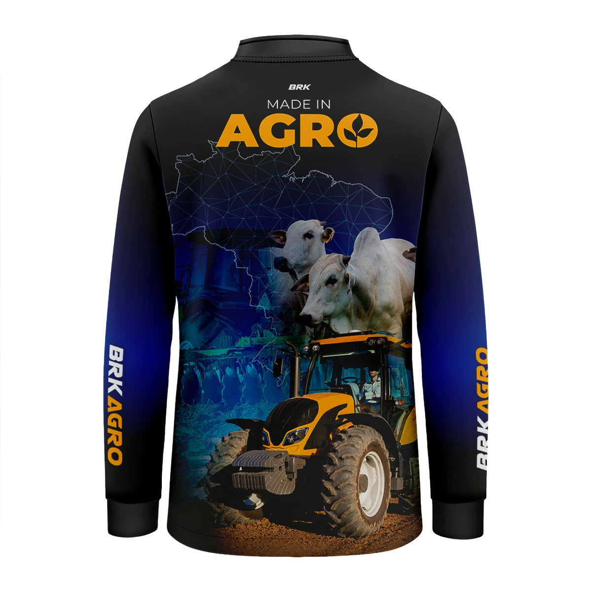 Camisa Infantil Agro Brk Made in Agro Pecuária com Proteção Solar UV50+ - Brk Agro
