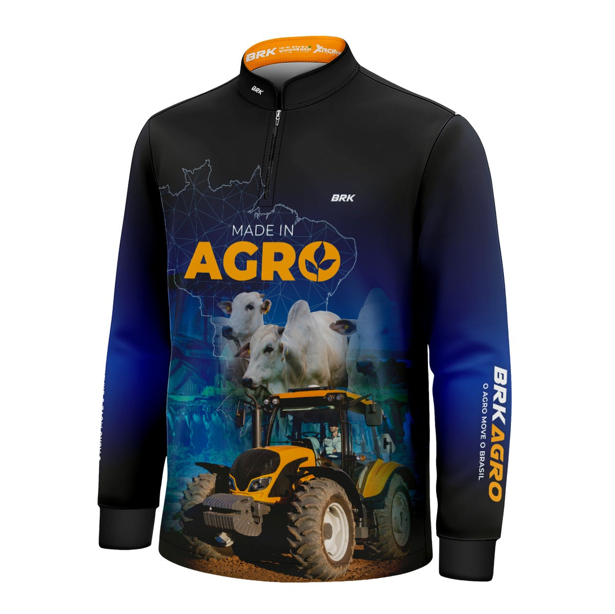 Camisa Infantil Agro Brk Made in Agro Pecuária com Proteção Solar UV50+ - Brk Agro