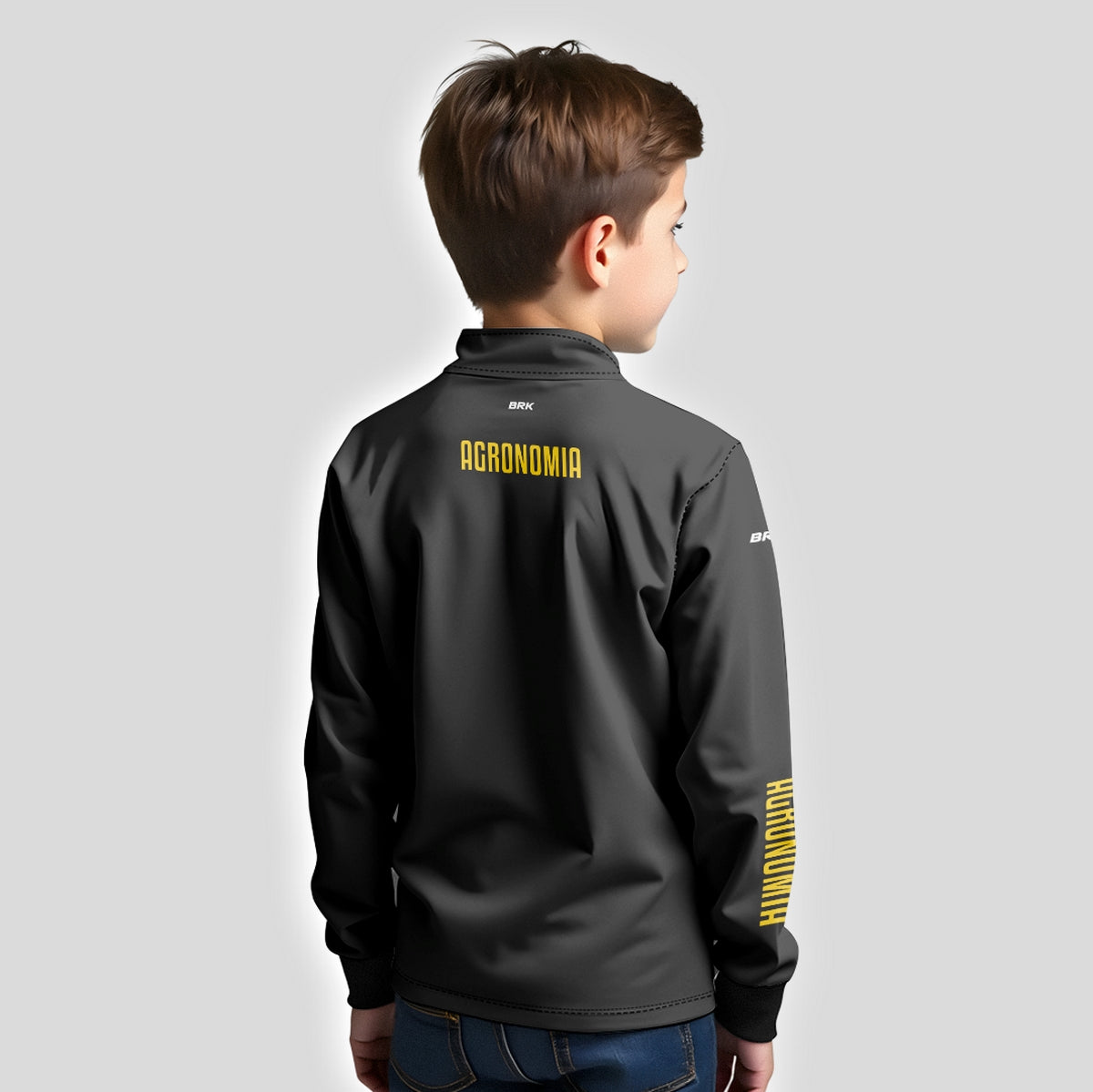 Camisa Infantil Agro Brk Agronomia Preta 2 com UV50+ - Brk Agro
