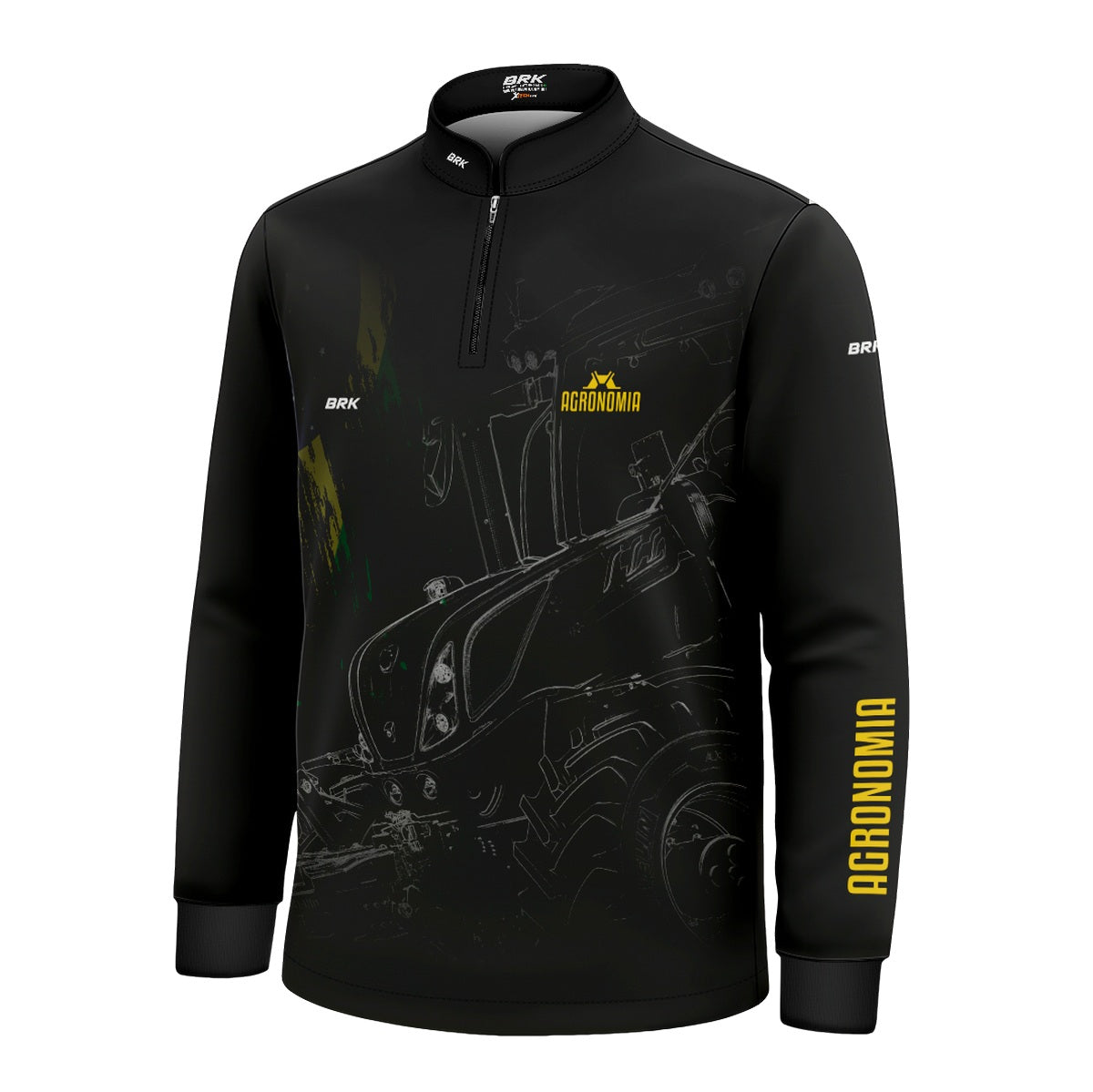 Camisa Infantil Agro Brk Agronomia Preta 2 com UV50+ - Brk Agro
