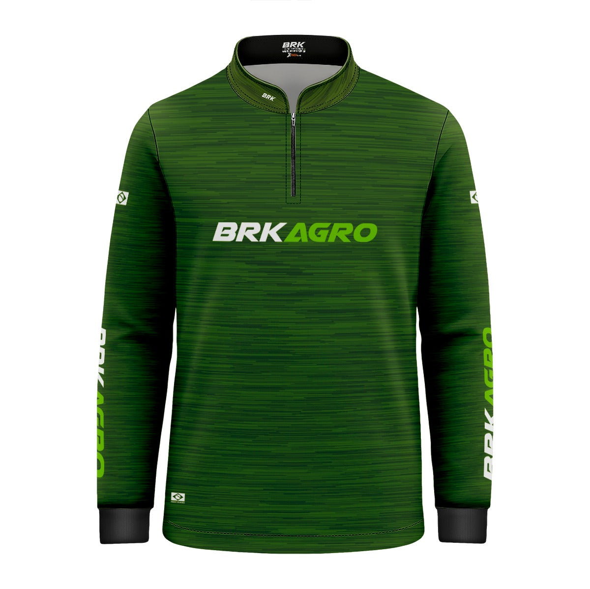 Camisa Agro Infantil Brk Mescla Verde com Proteção Solar UV50+ - Brk Agro