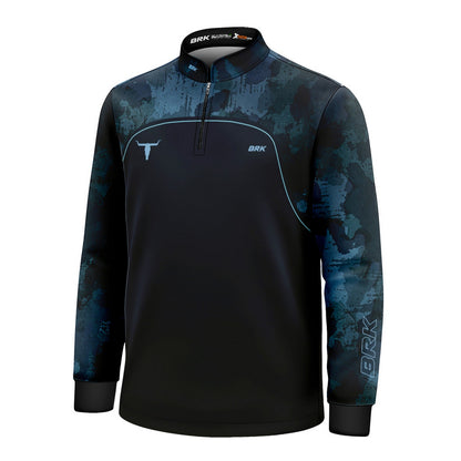 Camisa Agro Infantil Brk Camo Long Horn Brasil Azul com Proteção Solar UV50+ - Brk Agro