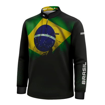 Camisa Infantil Agro Brk Bandeira do Brasil com Proteção Solar UV50+ - Brk Agro