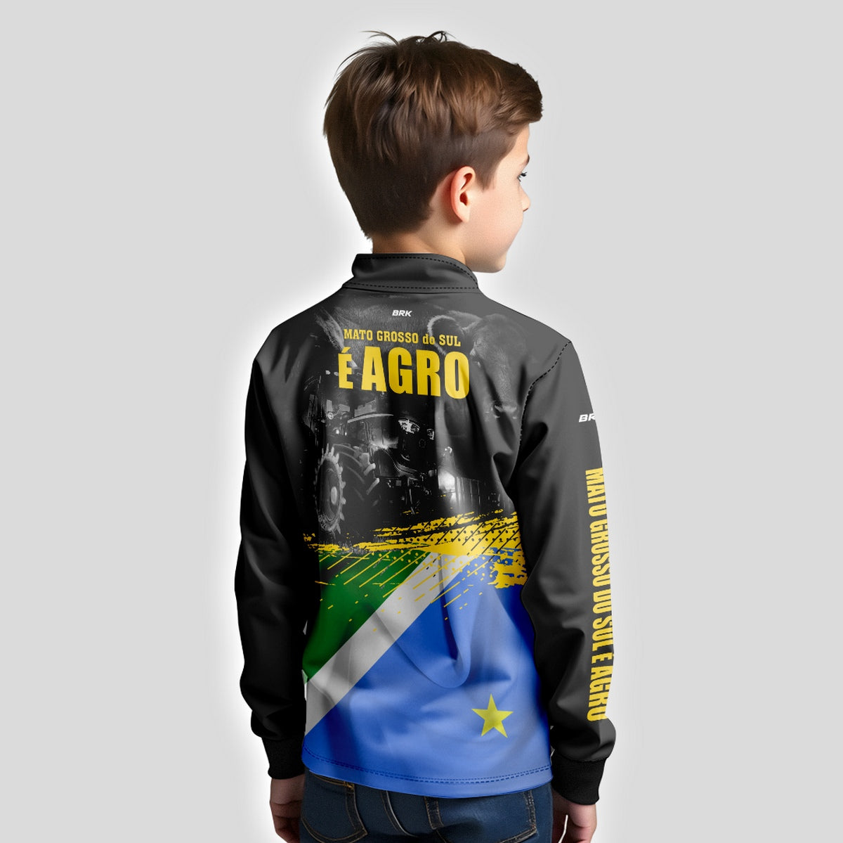 Camisa Brk Agro Infantil Mato Grosso do Sul é Agro com UV50+ - Brk Agro