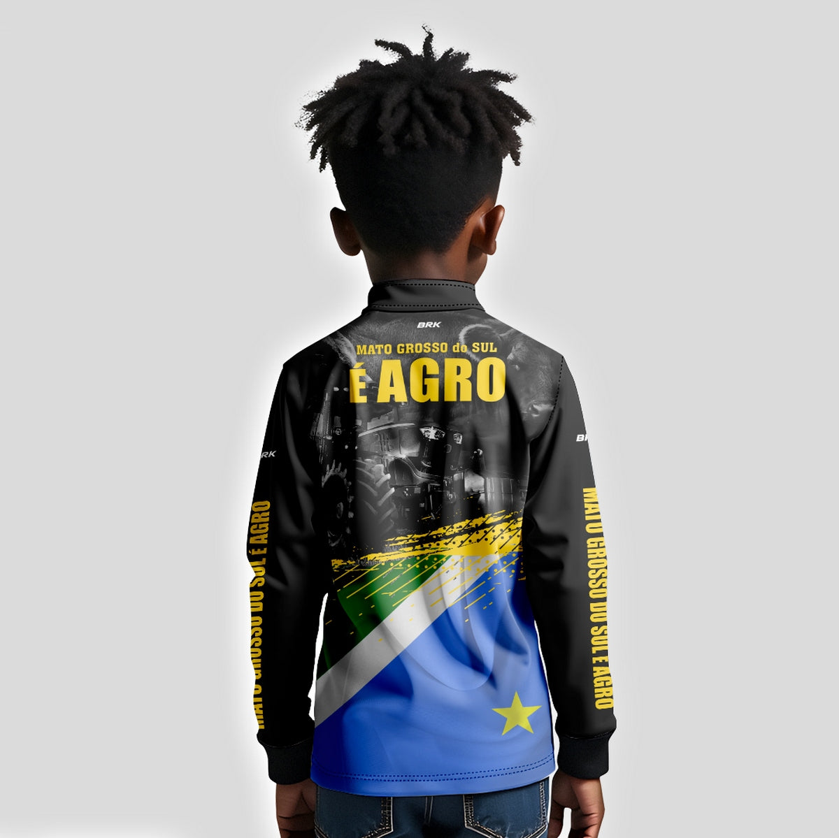 Camisa Brk Agro Infantil Mato Grosso do Sul é Agro com UV50+ - Brk Agro