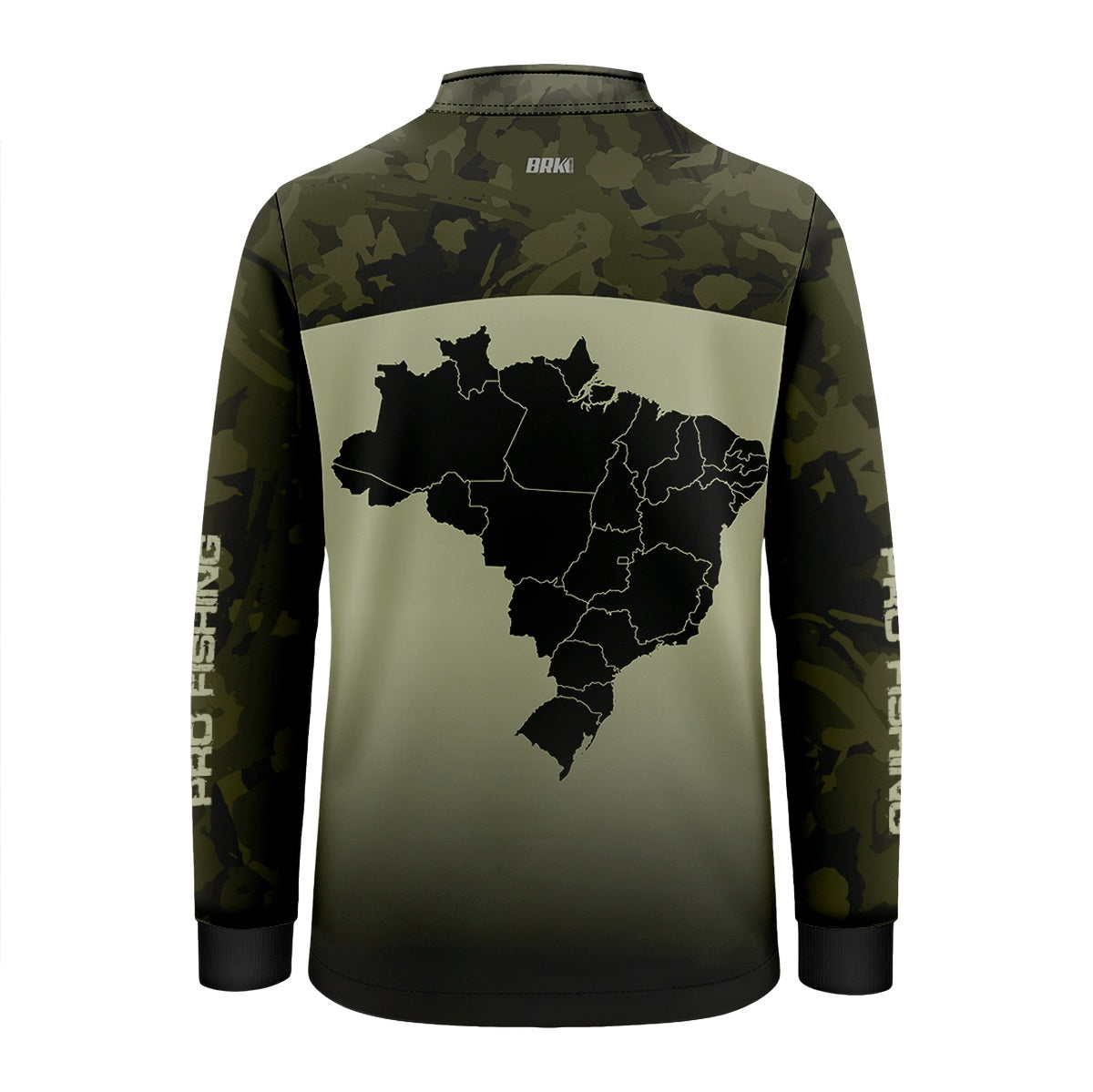 Camisa Infantil de Pesca Brk compass Camuflado com Proteção Solar UV50+ - Brk Agro