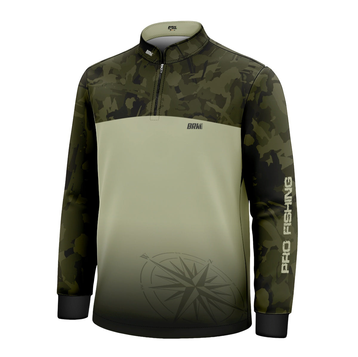 Camisa Infantil de Pesca Brk compass Camuflado com Proteção Solar UV50+ - Brk Agro