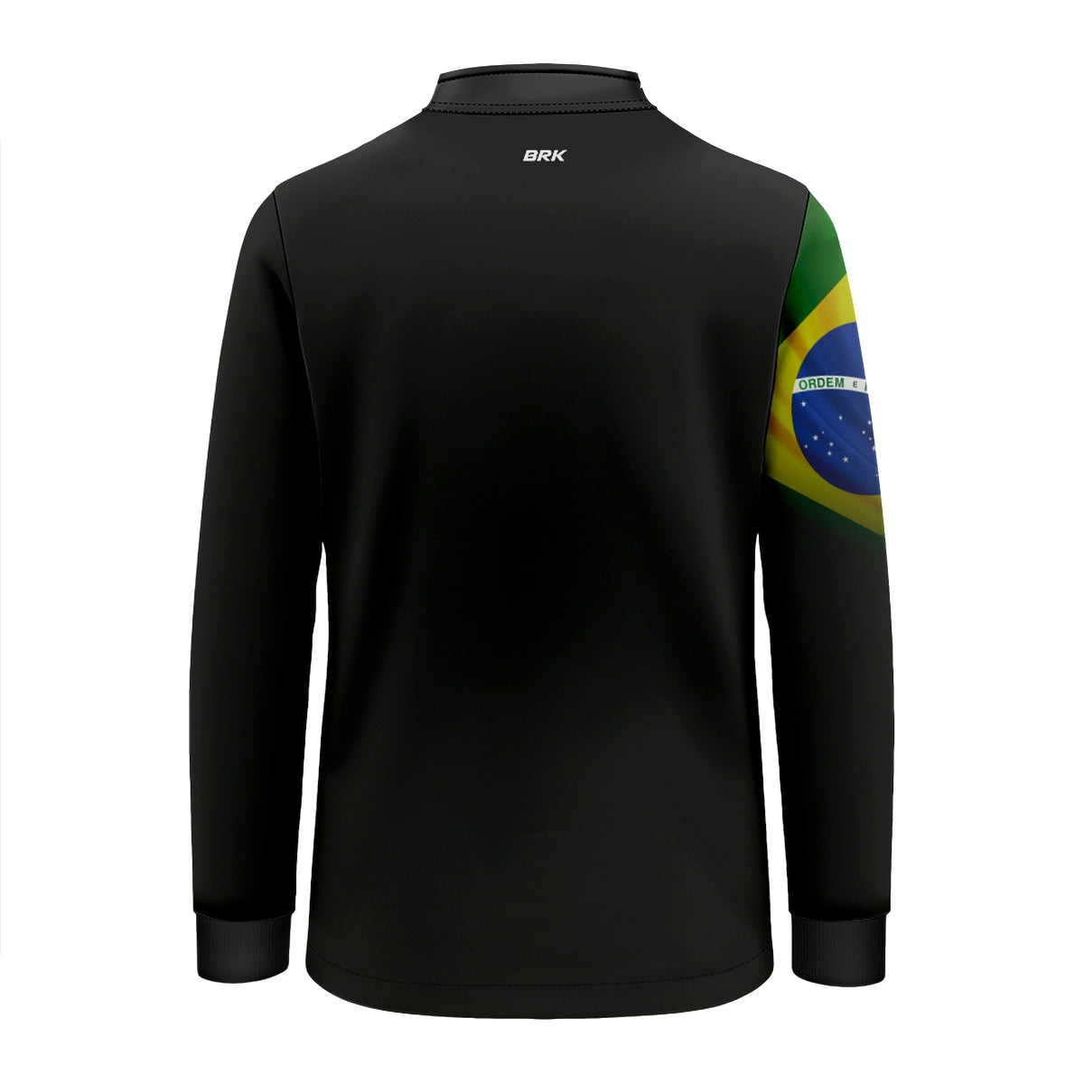 Camisa Infantil Agro Brk Preta Bandeira do Brasil com Proteção Solar UV50+ - Brk Agro
