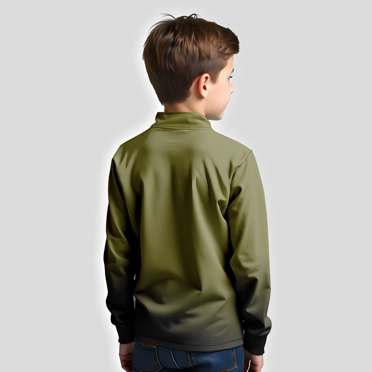 Camisa Agro Infantil Brk Unissex Basic Verde Musgo com Proteção Solar UV50+ - Brk Agro