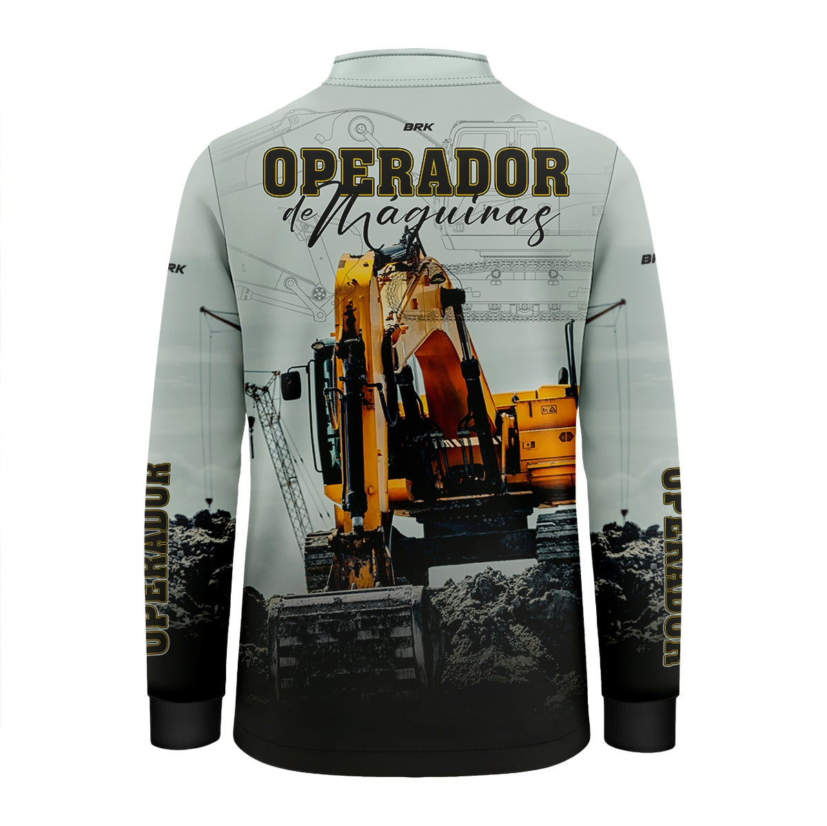 Camisa Agro Brk Operador de Máquinas Escavadeira com UV50+ - Brk Agro