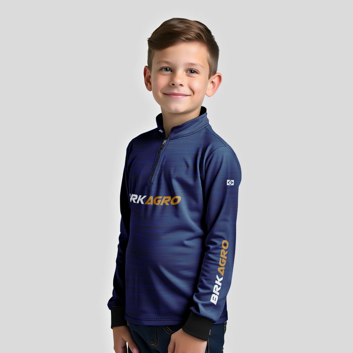 Camisa Agro Brk Mescla Azul Petróleo com Proteção Solar UV50+ - Brk Agro