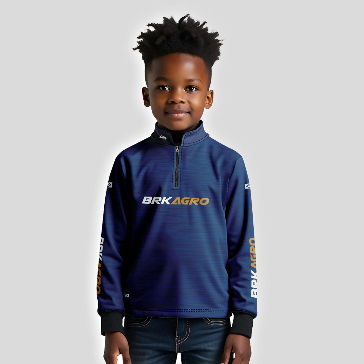 Camisa Agro Brk Mescla Azul Petróleo com Proteção Solar UV50+ - Brk Agro