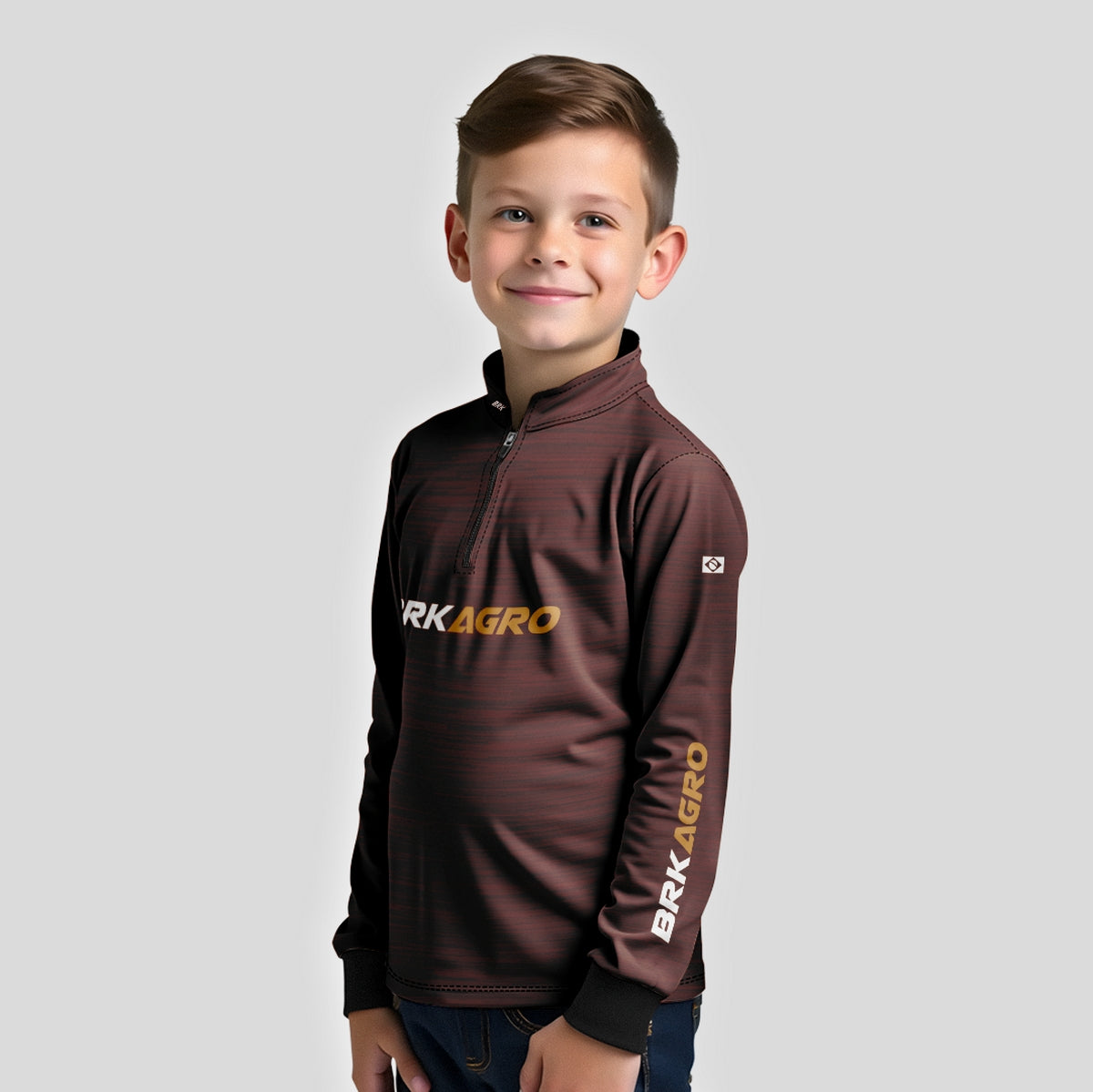 Camisa Agro Brk Mescla Marrom Yellowstone com Proteção Solar UV50+ - Brk Agro