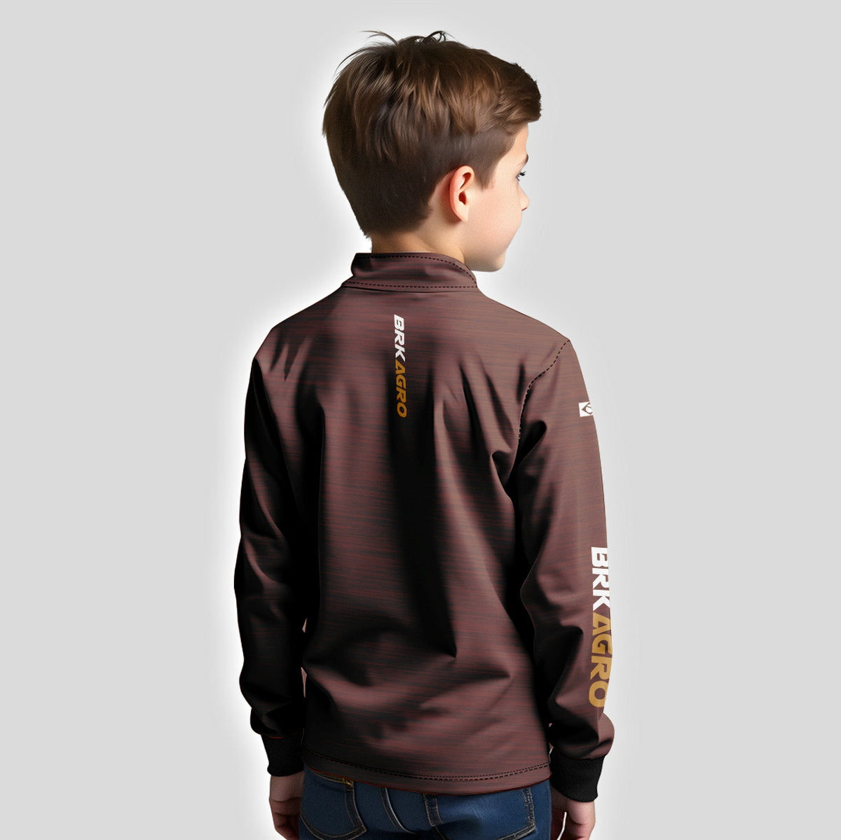 Camisa Agro Brk Mescla Marrom Yellowstone com Proteção Solar UV50+ - Brk Agro
