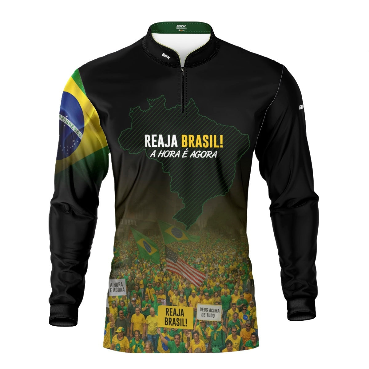 Camisa Agro Brk Reaja Brasil com Proteção UV50 - Brk Agro