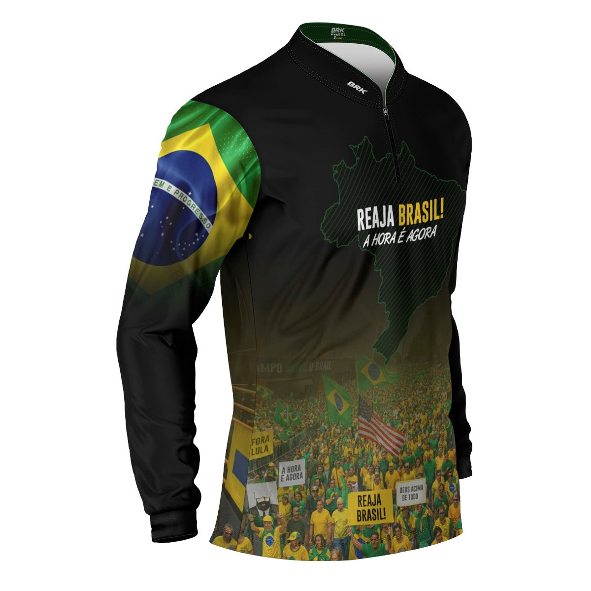 Camisa Agro Brk Reaja Brasil com Proteção UV50 - Brk Agro