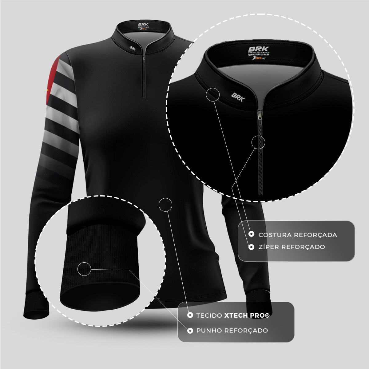 Camisa Feminina Brk São Paulo com Proteção U50 - Brk Agro