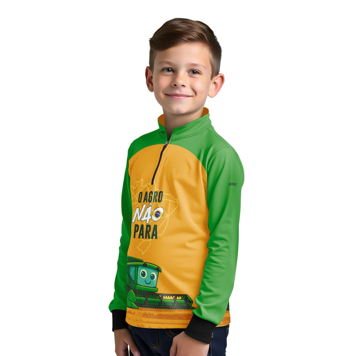 Camisa Agro Kids Brk O Agro Não Para com Proteção UV50 - Brk Agro