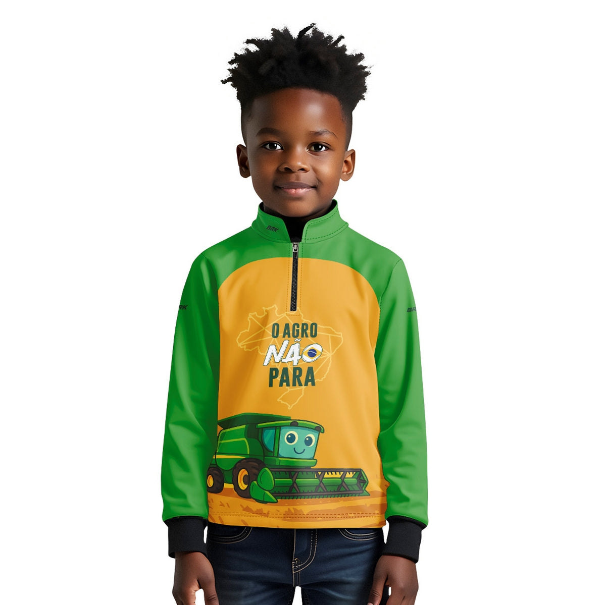 Camisa Agro Kids Brk O Agro Não Para com Proteção UV50 - Brk Agro