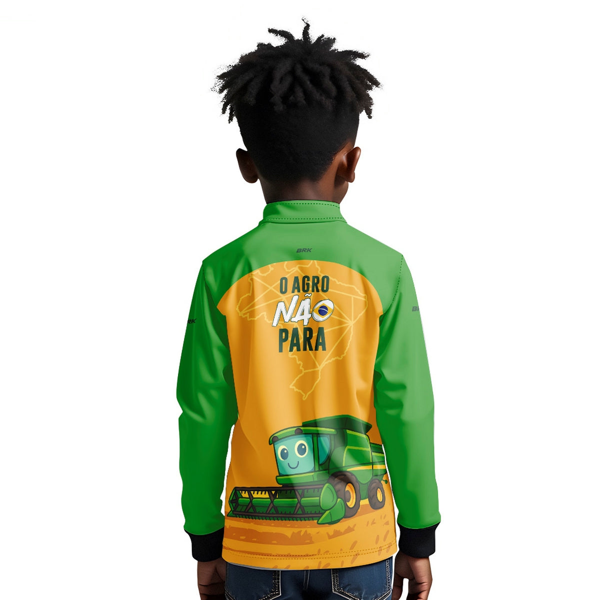 Camisa Agro Kids Brk O Agro Não Para com Proteção UV50 - Brk Agro