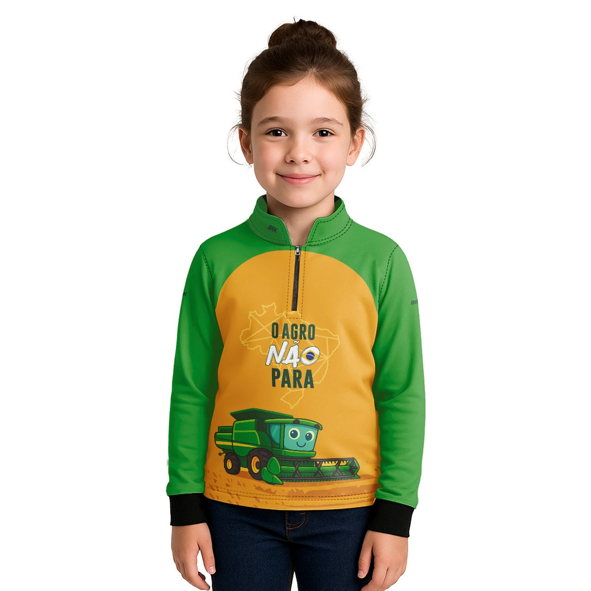 Camisa Agro Kids Brk O Agro Não Para com Proteção UV50 - Brk Agro
