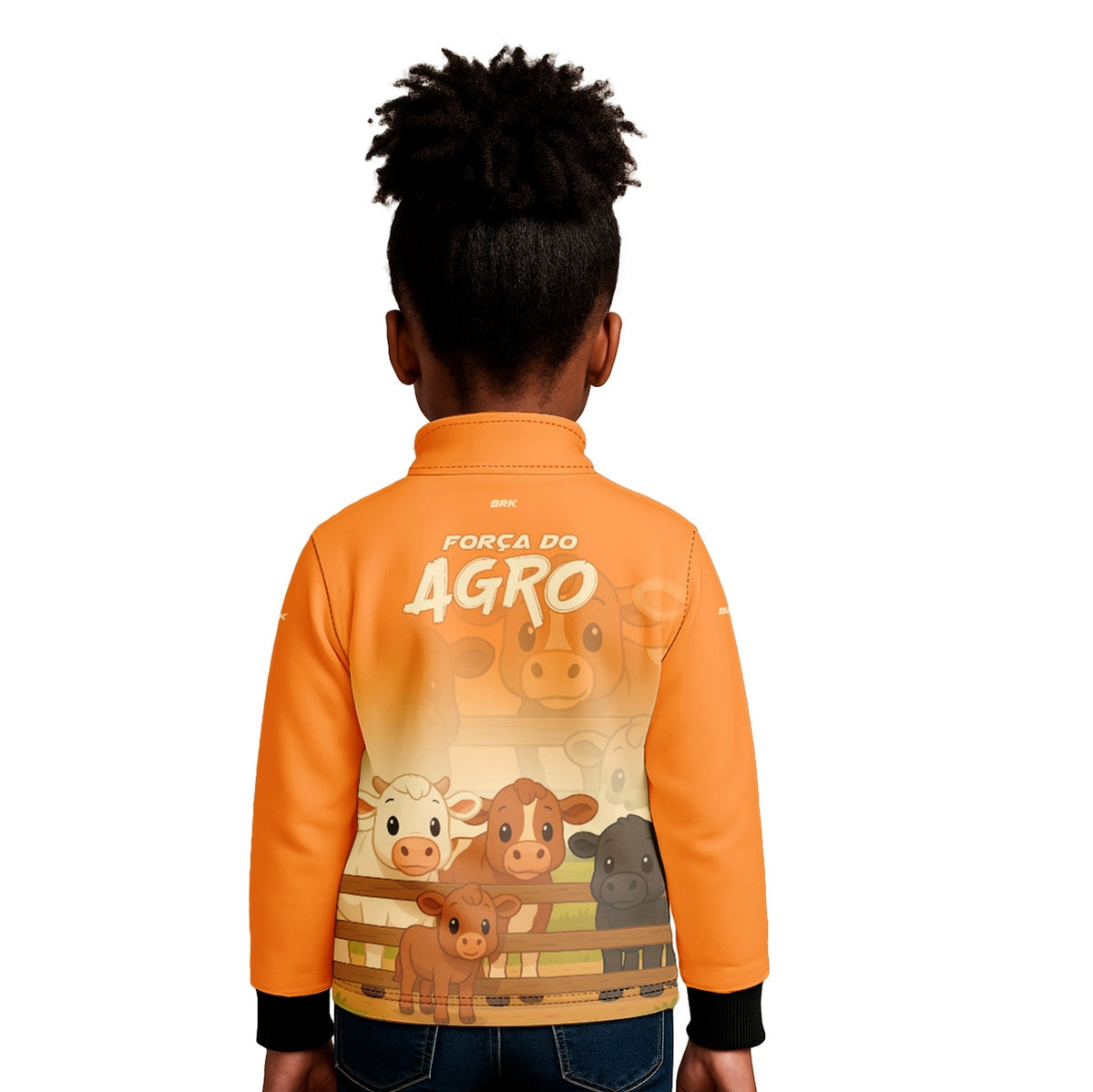 Camisa Agro Kids Brk Laranja Animais do Campo com Proteção UV50 - Brk Agro