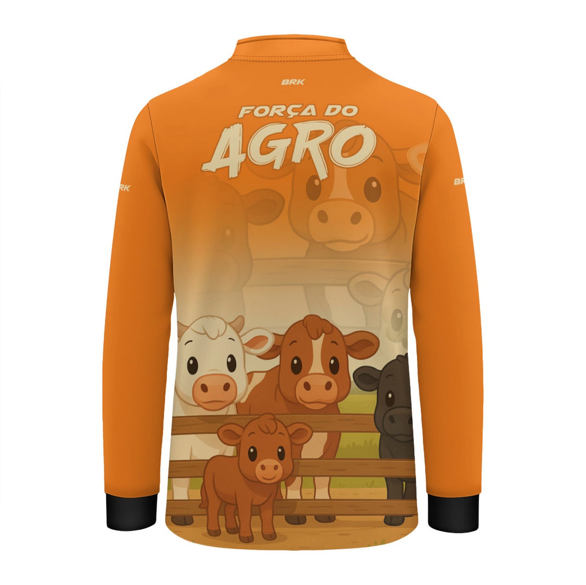 Camisa Agro Kids Brk Laranja Animais do Campo com Proteção UV50 - Brk Agro