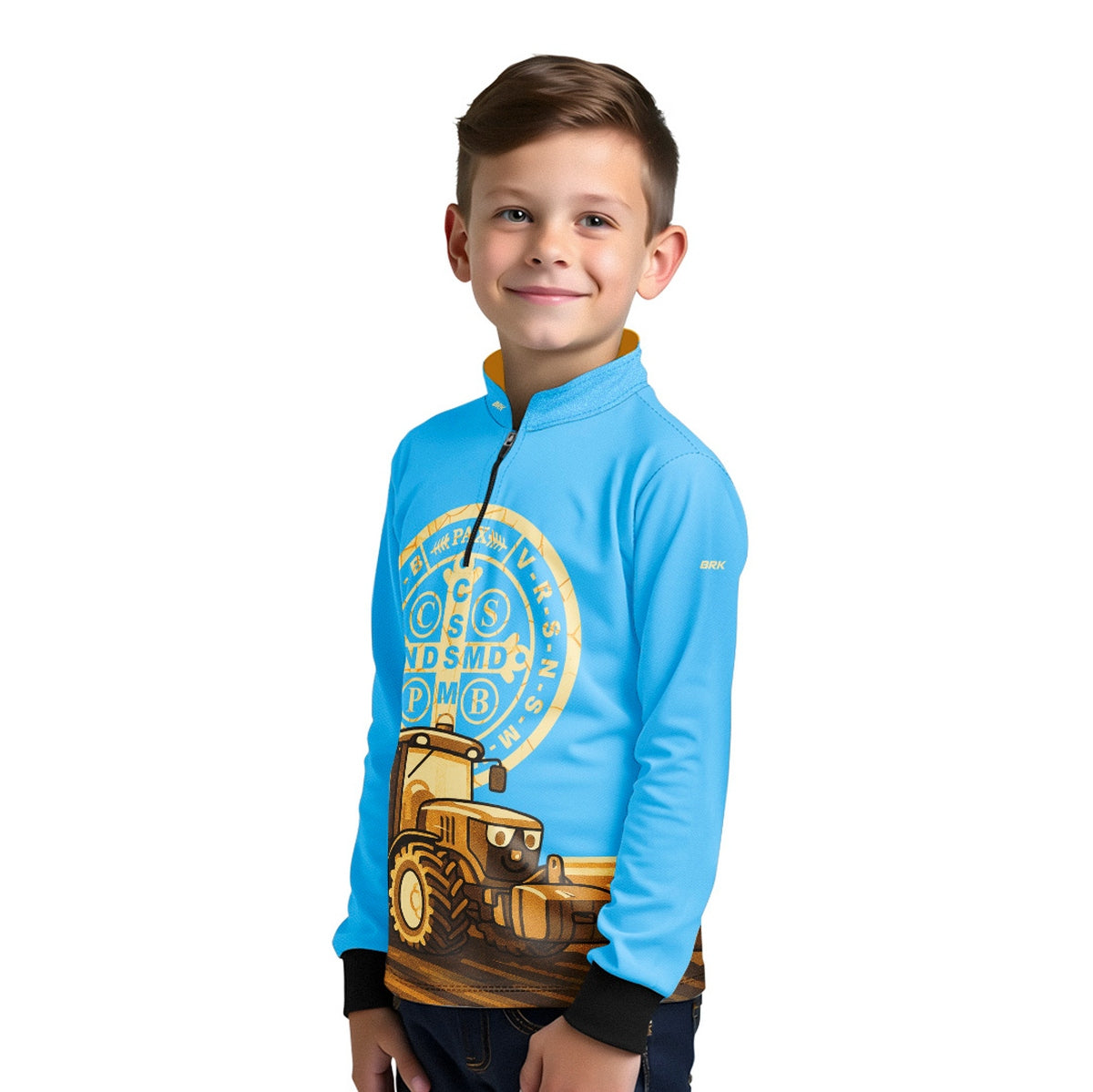 Camisa Agro Kids Brk Medalha de São Bento com Proteção UV50 - Brk Agro