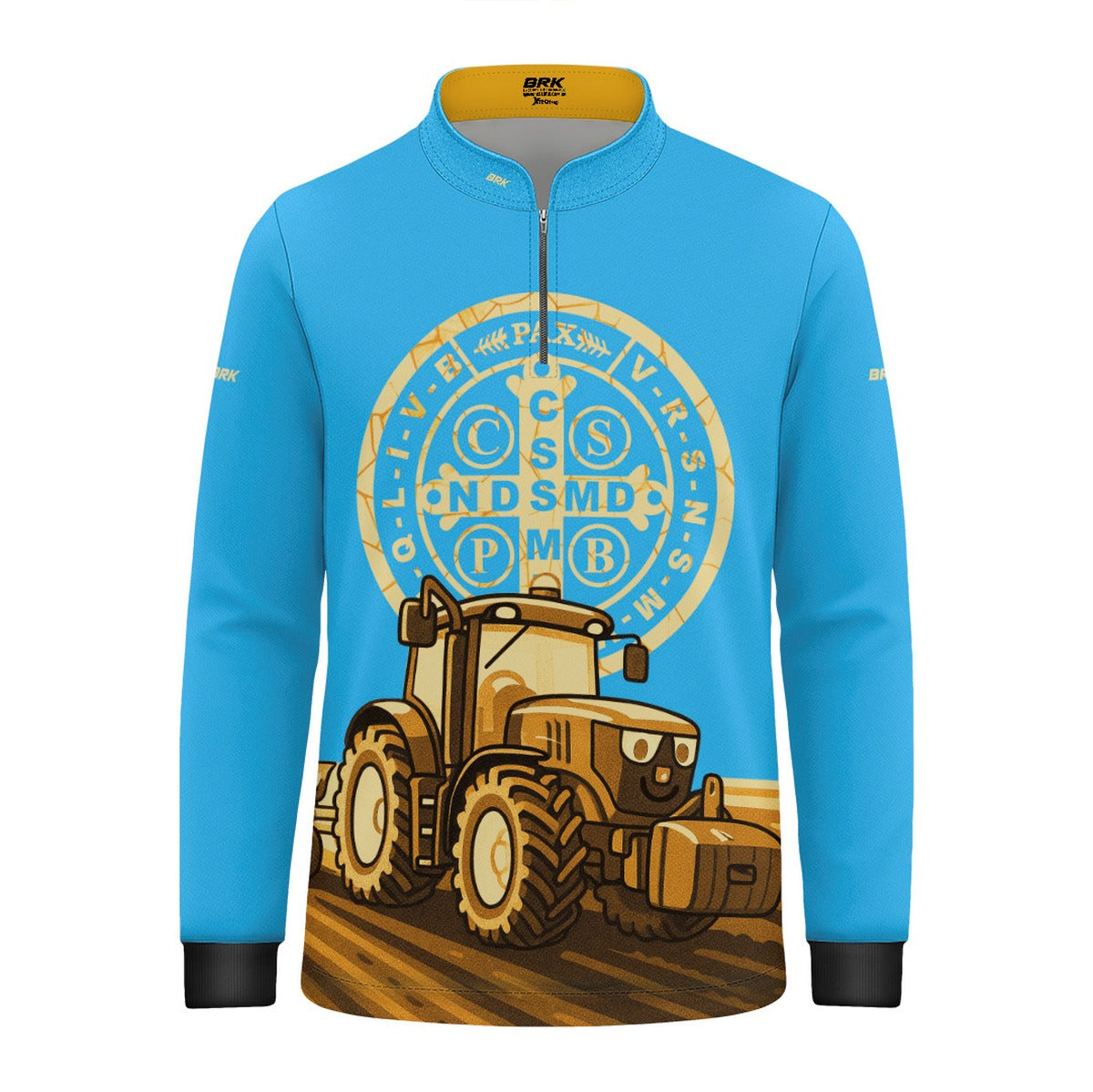 Camisa Agro Kids Brk Medalha de São Bento c/ UV50 + Revista para Colorir e Envio FULL