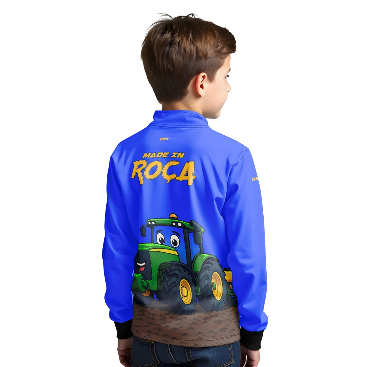 Camisa Agro Kids Brk Azul Made in Roça com Proteção UV50 - Brk Agro