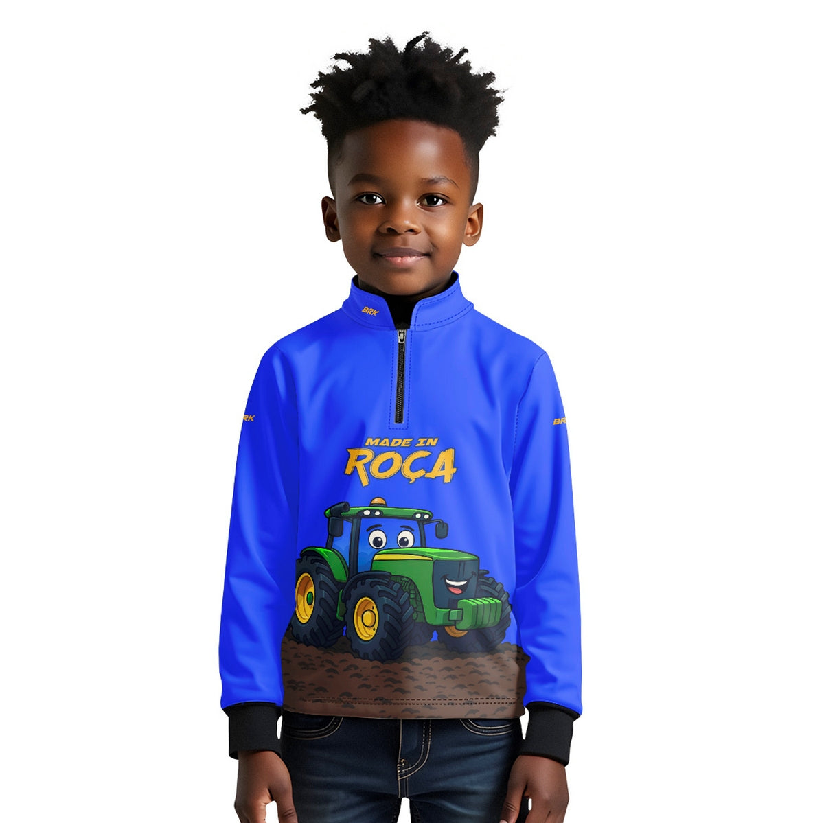 Camisa Agro Kids Brk Azul Made in Roça com Proteção UV50 - Brk Agro