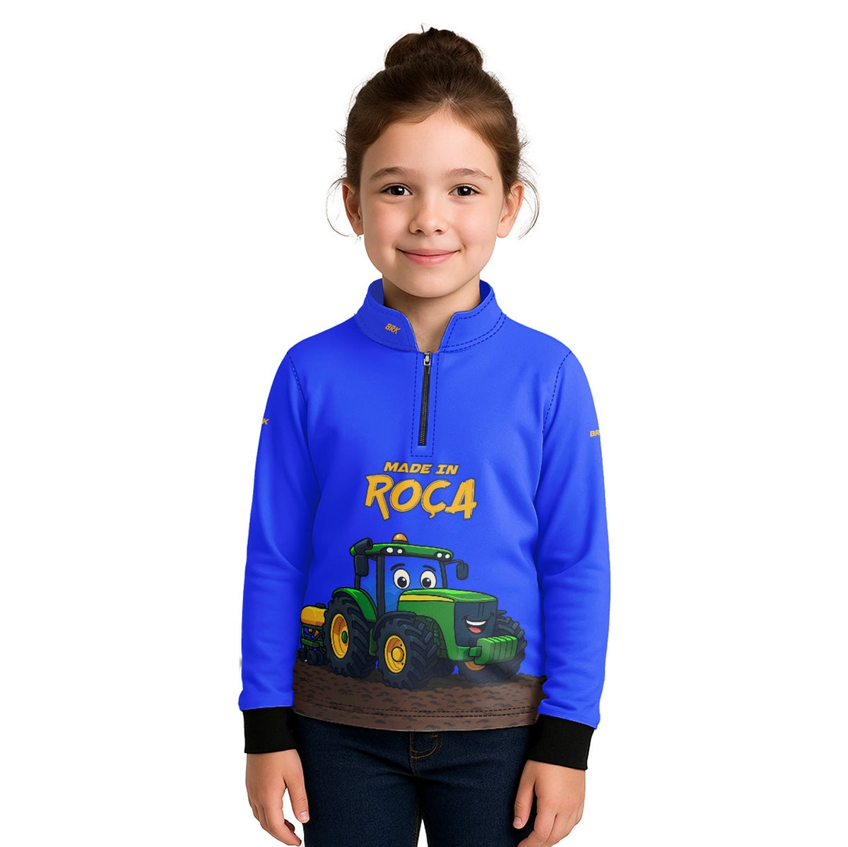 Camisa Agro Kids Brk Azul Made in Roça com Proteção UV50 - Brk Agro