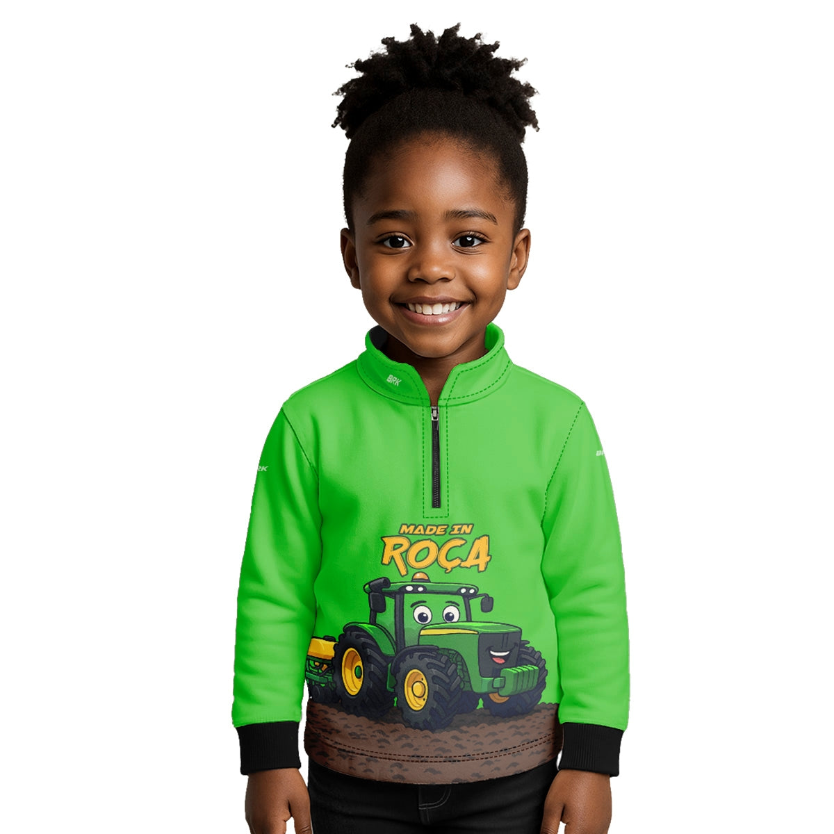 Camisa Agro Kids Brk Verde Made in Roça com Proteção UV50 - Brk Agro